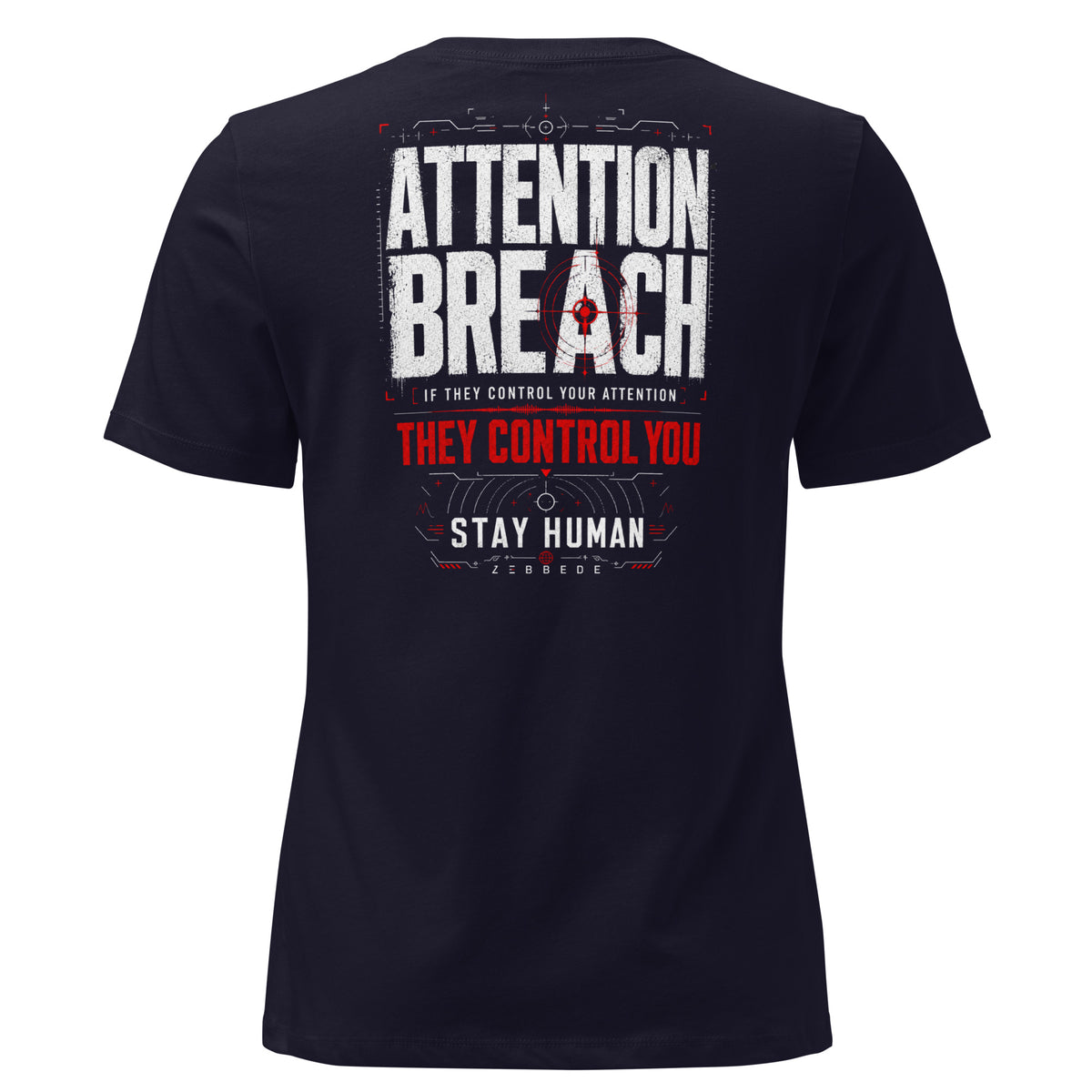 Attention Breach Women's Relaxed T-Shirt product mockup