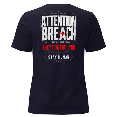 Attention Breach Women's Relaxed T-Shirt product mockup