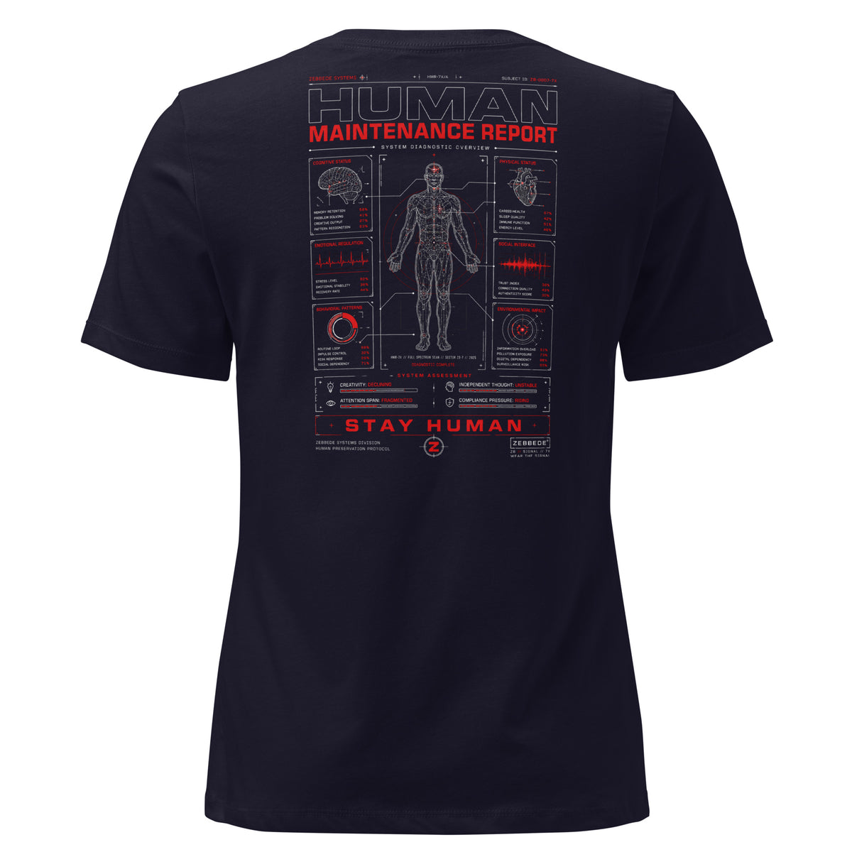 Human Maintenance Report Women's Relaxed T-Shirt product mockup