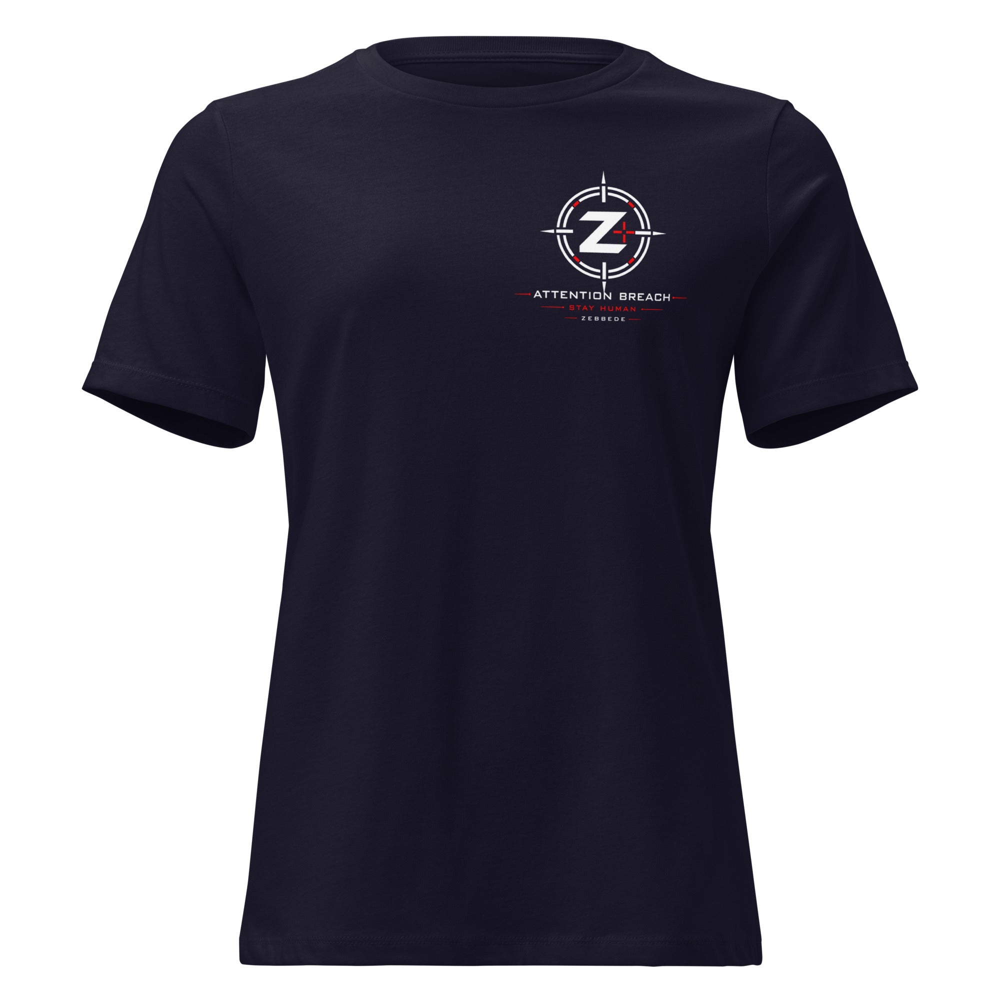 Attention Breach Women's Relaxed T-Shirt product mockup