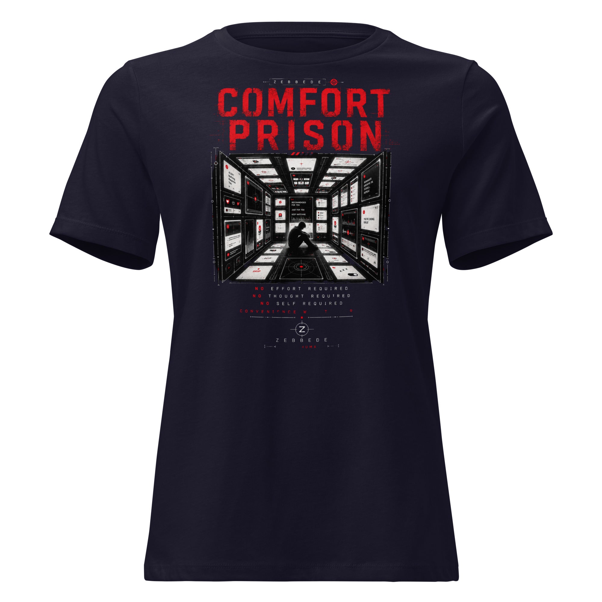 Comfort Prison Women's Relaxed T-Shirt product mockup
